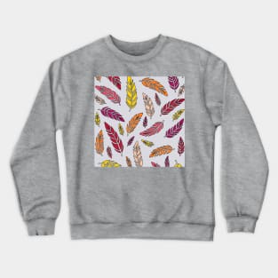 Red, Orange, and Yellow Feathers Crewneck Sweatshirt